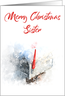 Merry Christmas Sister Mailbox card