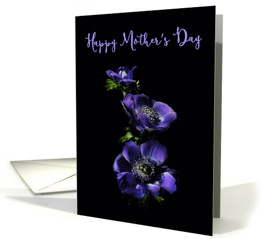 Happy Mother's Day Deep Purple Anemone Trio card (1510360)