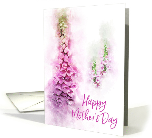 Happy Mother's Day Soft Pink Foxglove card (1512236)
