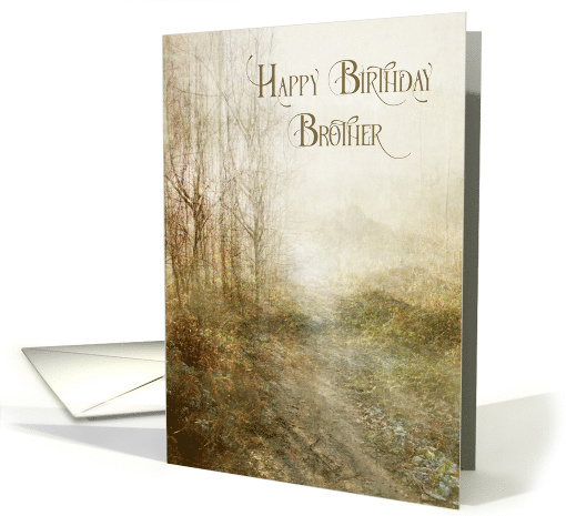 Happy Birthday Brother Forest Landscape Fine Art card (1674836)
