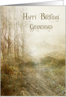 Happy Birthday Granddad Forest Landscape Fine Art card
