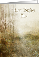 Happy Birthday Mom Forest Landscape Fine Art card