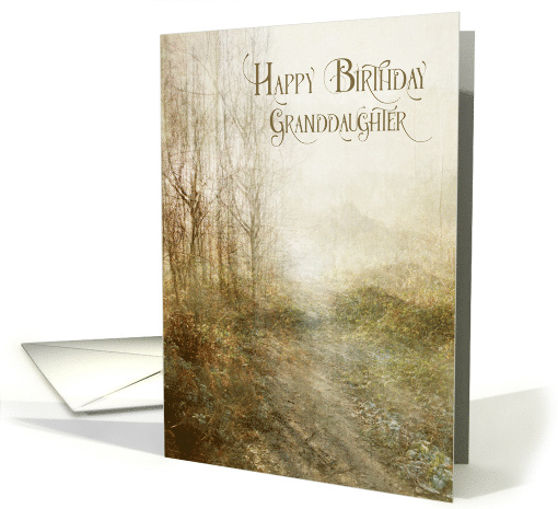 Happy Birthday Granddaughter Forest Landscape Fine Art card (1675694)