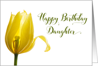 Happy Birthday Daughter Yellow Tulip Flower card