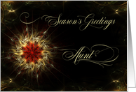 Season’s Greetings for Aunt Christmas Star On Black card
