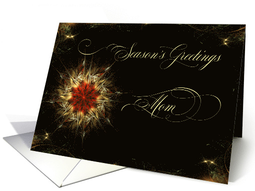 Season's Greetings for your Mom a Christmas Star On Black card