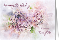 Daughter Birthday Digital Watercolor of Two Hydrangea Flower Heads card