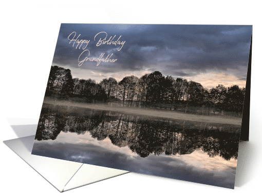 Grandfather Birthday Tree Silhouettes Reflected in Water... (1948200)