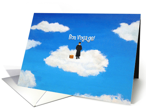 Man in the Clouds Delivers a Bon Voyage Message card (1494110)