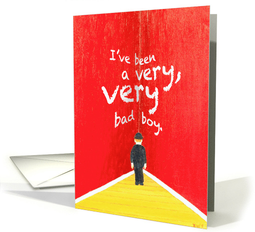 Bad Boy Apology Message from a Man in a Timeout card (1494854)