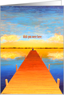 A Simple Wish By A Man On A Pier At Sunset card