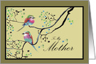 Blank Any Occasion Mother Blossom Tree Bird Painting card