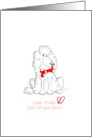 Cute Poodle Dog Best Friend Blank Inside card