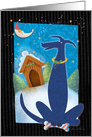 Blue Dog Christmas card