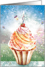 Cupcake Garden Party Birthday card
