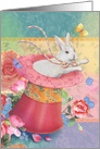 Easter Bunny Magic Hat of Spring card