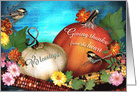 Thanksgiving Bounty with Flowers and Birds card