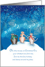Christmas Cat Choir card