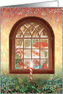 Christmas Santa in the Window card