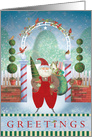 Christmas Garden Santa card