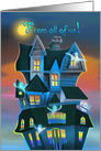 Ghostly House Halloween card