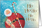 Christmas Roly-Poly Santa Claus card
