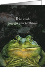 Frog Face Birthday card