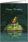 Frog and Butterfly Pond card