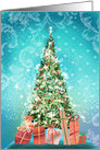 Lace and Stars Christmas Tree card