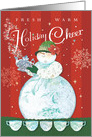 Holiday Tea Cheery Snowman card