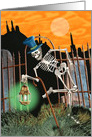 Halloween Dapper Dancing Skeleton card