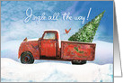 Red Country Farm Truck Holiday card