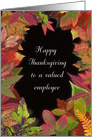 Thanksgiving Autumn Leaves for Valued Employee card
