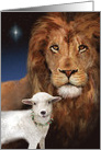 Christmas Lion and Lamb card