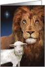 Christmas Lion and Lamb card