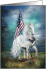 American Celebration Horse and Flag card