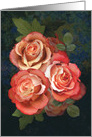 Rose Bouquet Flower Arrangement Any Occasion Blank card
