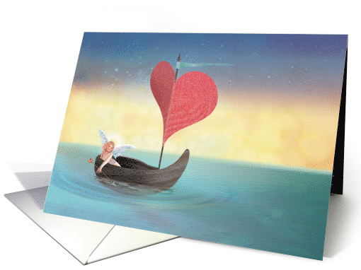 Cupid's Valentine Boat card (1506700)