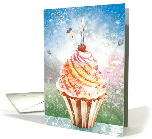 Cupcake Garden Party Birthday card (1506702)