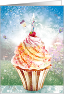 Cupcake Garden Party Birthday card