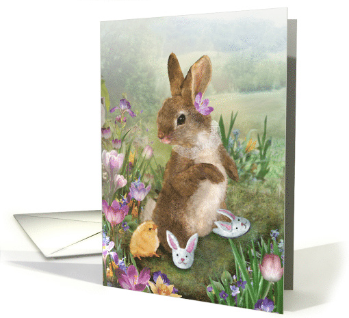 Bunny Slippers in the Garden card (1517444)