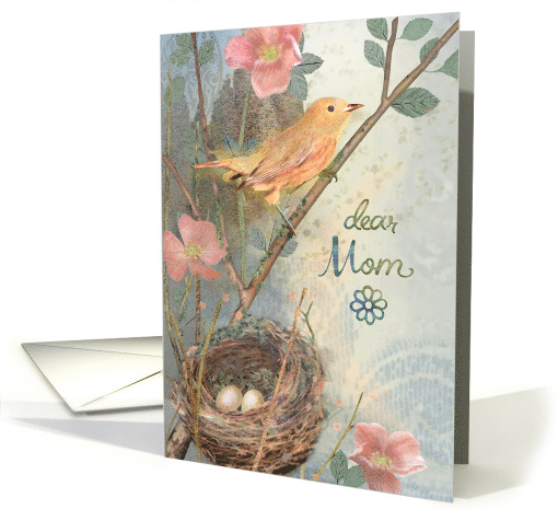 Bird and Nest with Eggs, Mother's Day for Mom card (1520484)