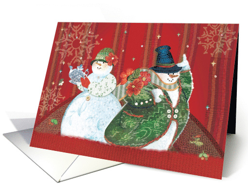 Snow Folks Welcome the Holidays card (1535806)
