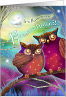 Owls Halloween Greeting card