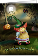 Witch Way to the Candy Halloween card