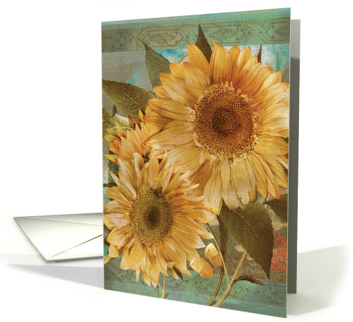 Sunflowers and Butterfly Garden Hello Sunshine card (1537344)