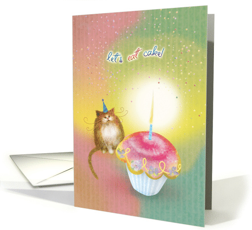 Cat's Cupcake Party, Let's Eat card (1538678)