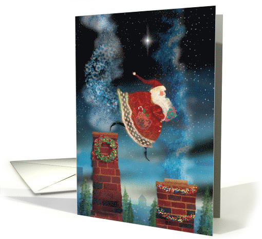 Christmas Santa on the Chimney Tops card (1539654)