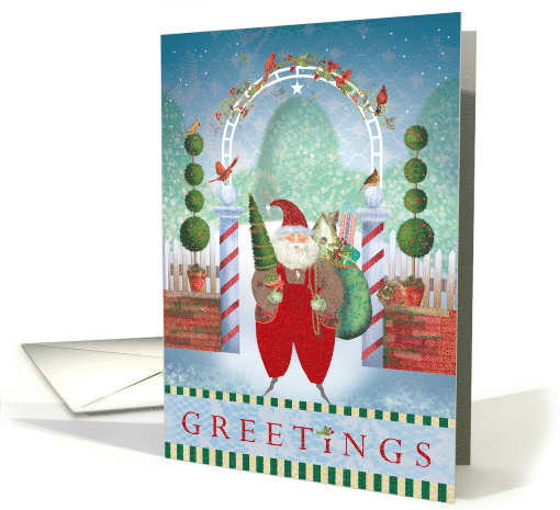 Christmas Garden Santa card (1540212)