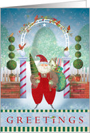 Christmas Garden Santa card